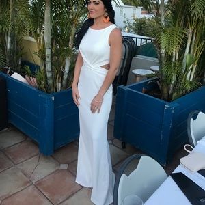 Cutout Maxi White Dress